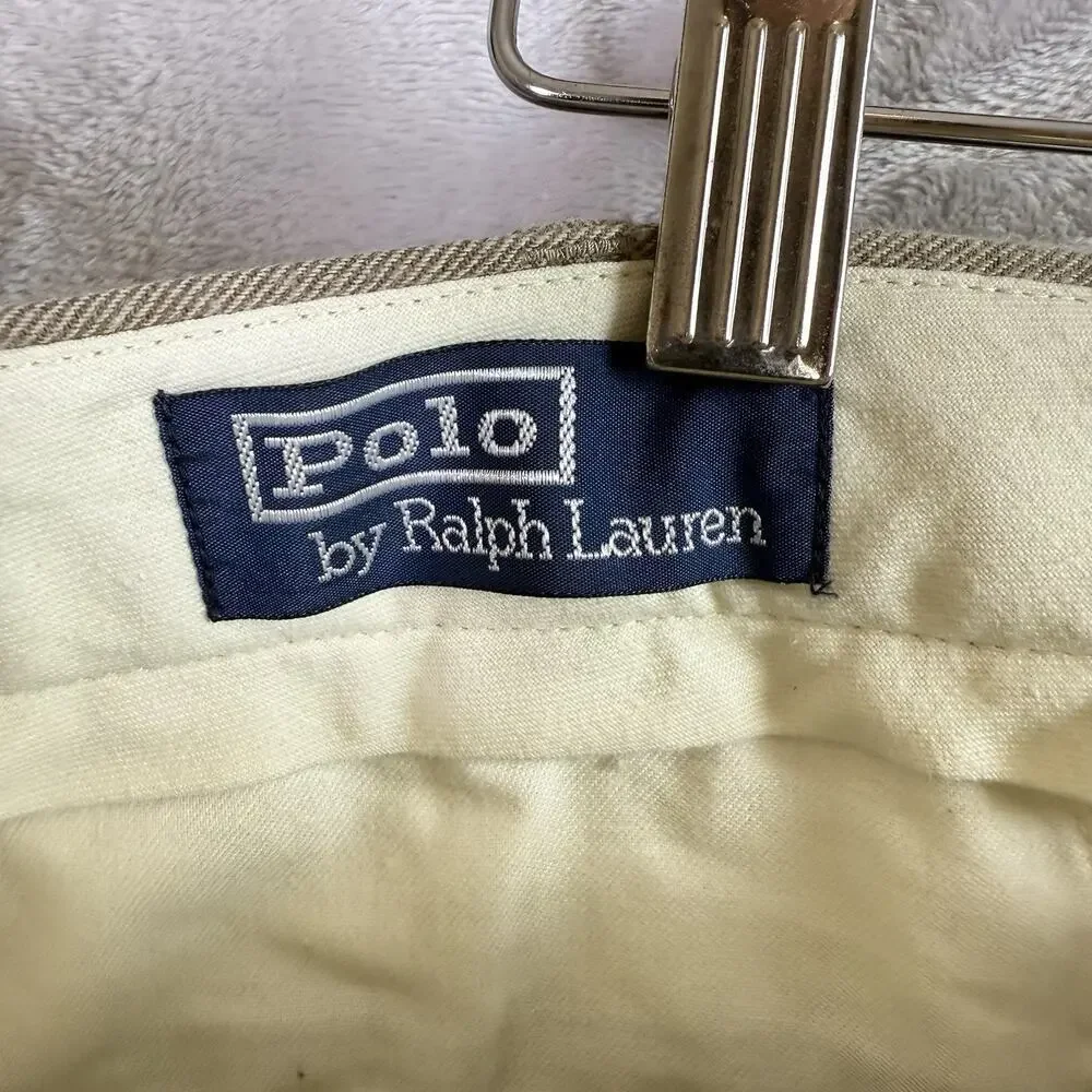 Vintage Polo Ralph Lauren Men's Chino Pants Size‎ 38/30 Tan Dress Pants Cotton